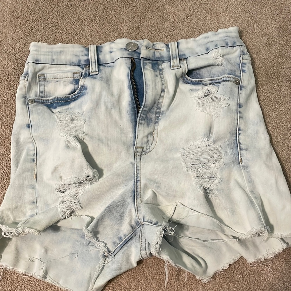 Aeropostale light wash jean shorts.